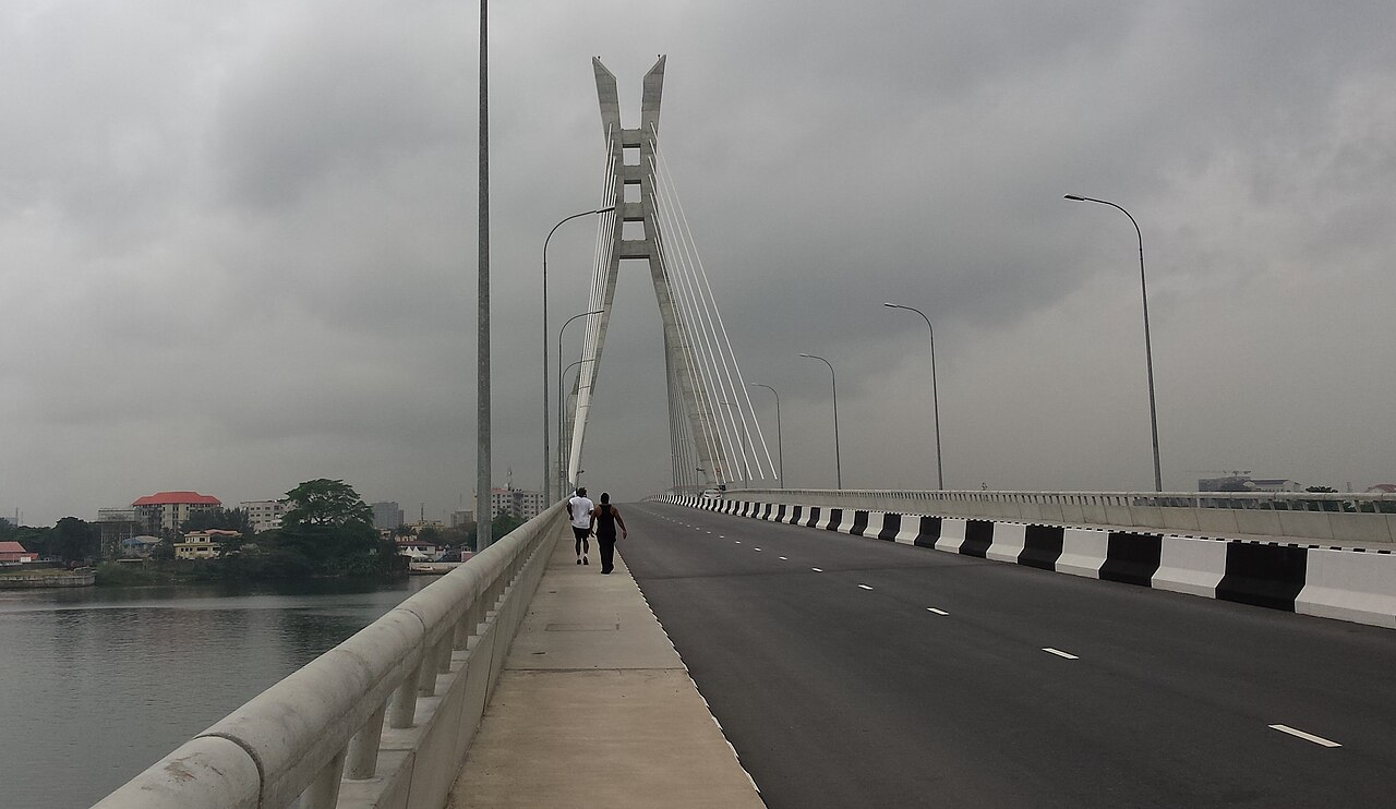 The Lekki–Ikoyi Link Bridge in Lagos.